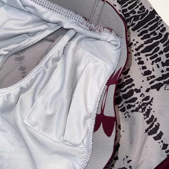 Under Armour Shorts Womens Small Running Athletic Lined Activewear Red Gray - Picture 5 of 7